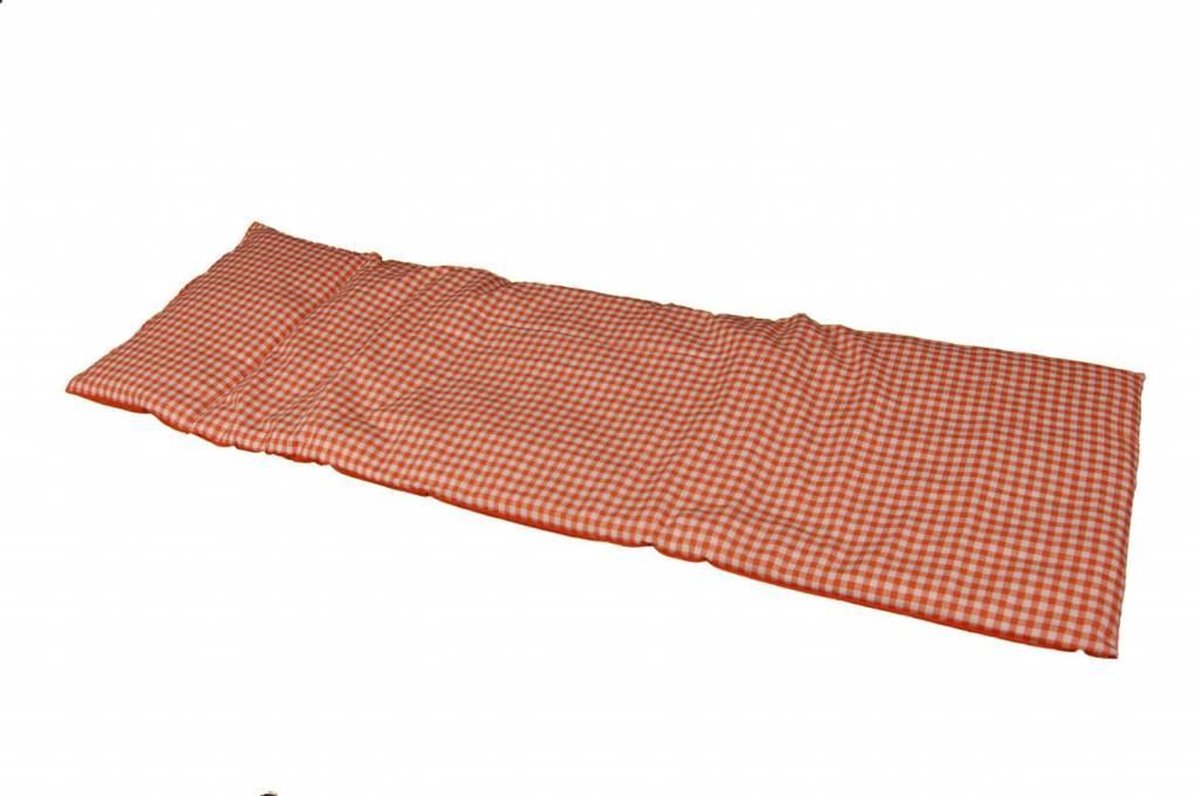 Poppenbed bekleding - Oranje geruit