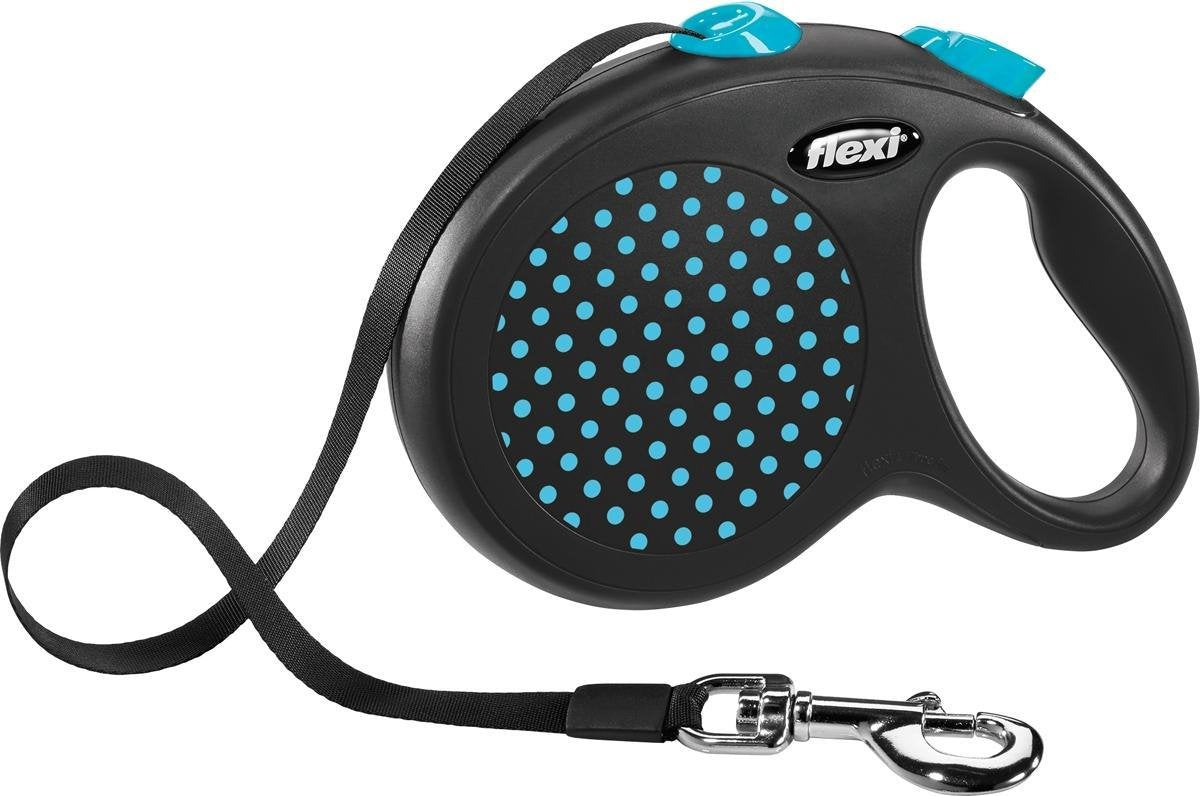 Flexi Design Tape - Hondenriem Blauw - M - 5 m - (50 kg)