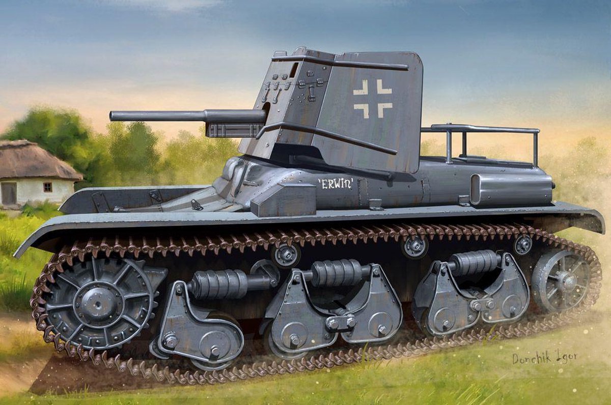 Military German 3.7cm Pak 35/36 Auf PZ.KPFW 35R
