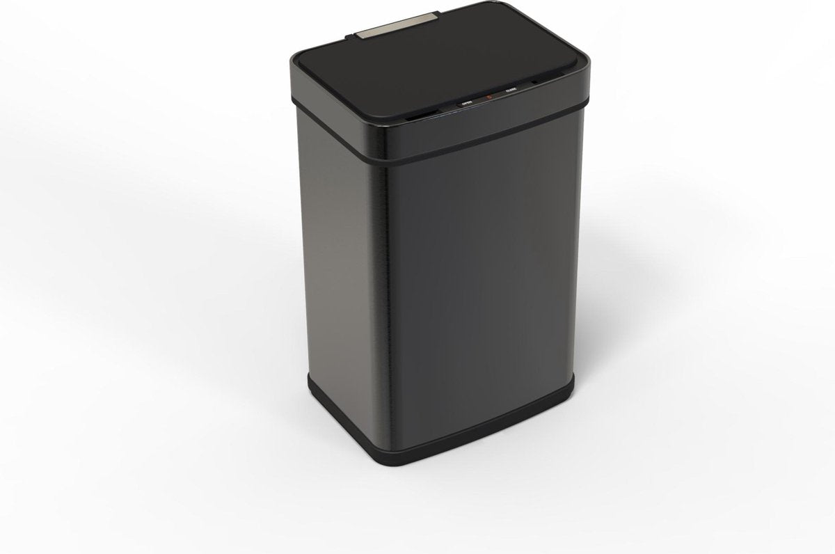4cookz® RVS prullenbak 60 liter - prullenbak met sensor – Zwart