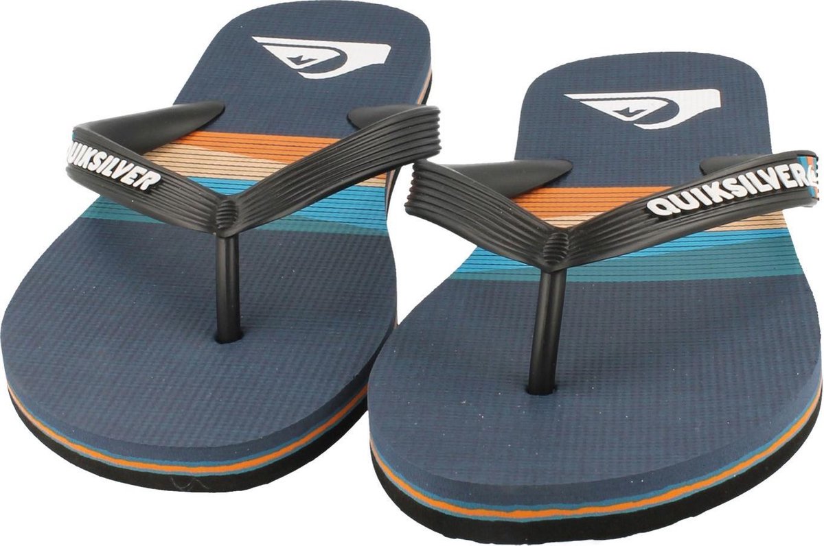 Quiksilver Molokai Seasons Heren Slippers - Jet Black/Nite Blue - Maat 41