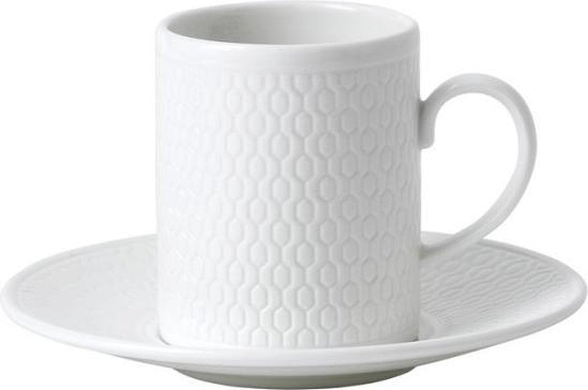Wedgwood - Gio Espressokop & Schotel - 70ml - Wit