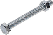 Zeskantbout met moer M6x60 per 45 gegalvaniseerd