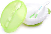 KidsMe Bakje met zuignap & lepel met thermometer - Lavendel