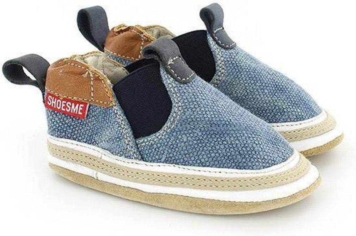 Blauwe soft espadrilles babyslofjes van Shoesme maat 21