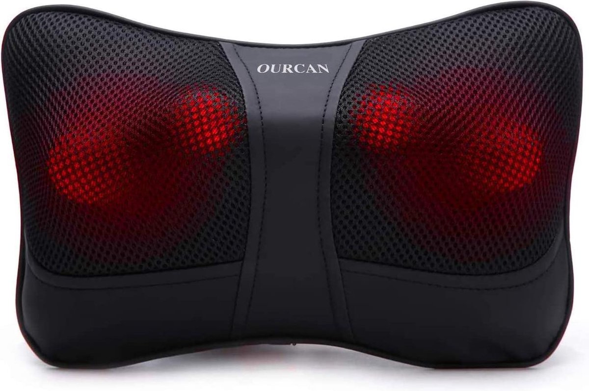 MassageKussen - Zinaps Neck Terug Taille Massager Shiatsu Massage Kussen met Warmted Down Stof Kneading Massager voor Hulpspier Pijn Schouder