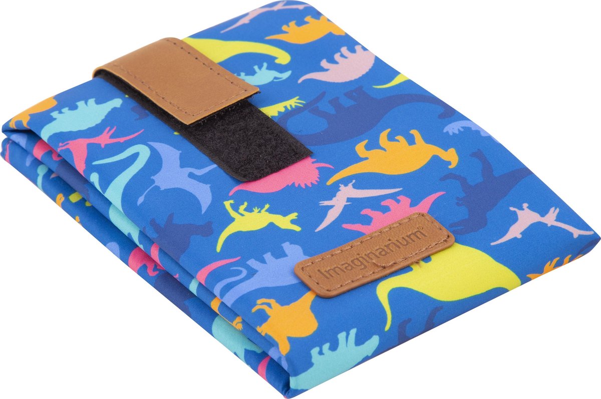 Imaginarium Foodwrap Dino - Herbruikbaar Boterhamzakje - Duurzaam - Lunchwrap voor Kinderen