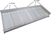 Legbordverdeler Perspex Tego Metall 34 x 7.5 cm voor 37 cm diepe plank