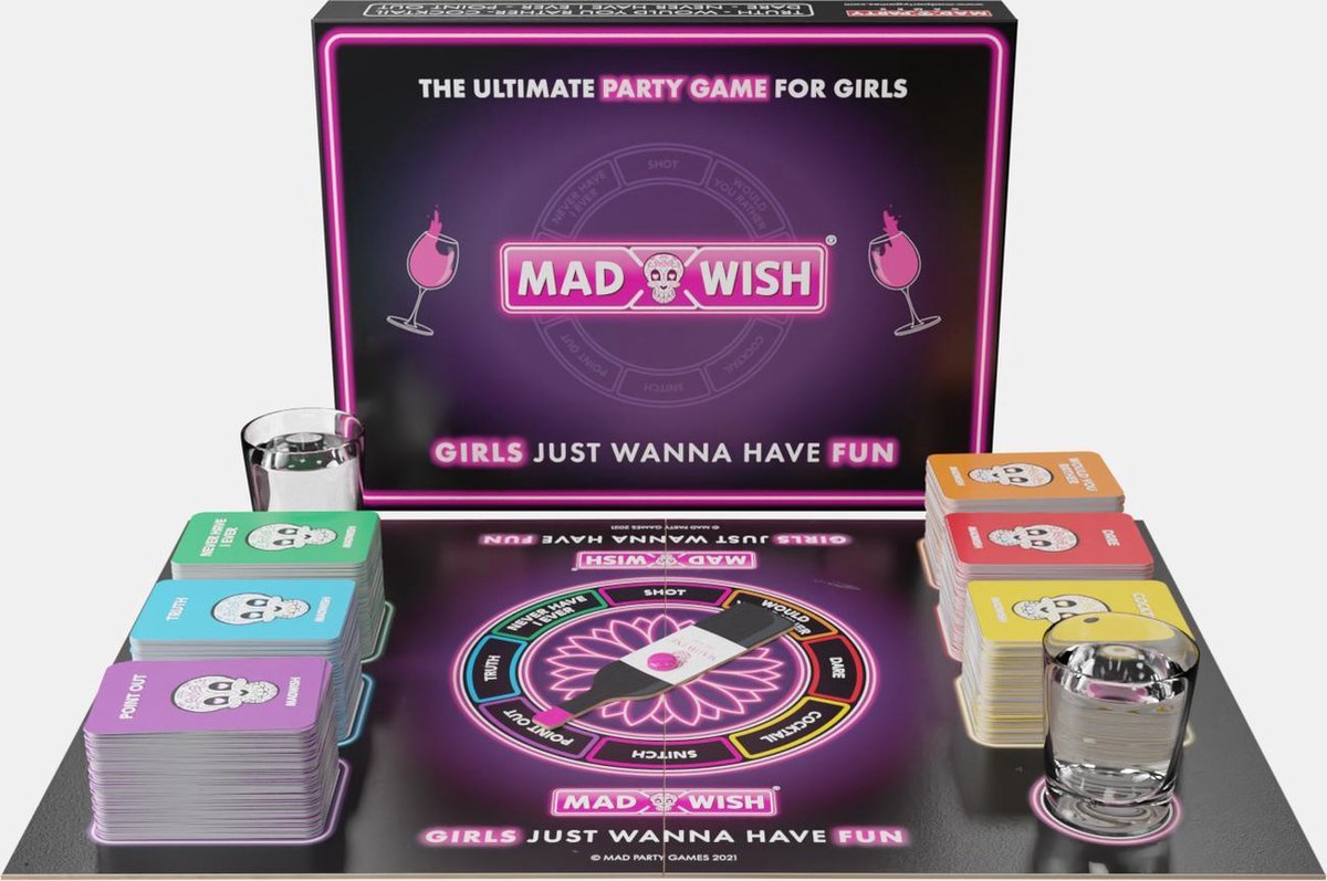 MadWish - Girls just wanna have fun - truth or dare - do or shot - for the girls - Drankspel - gezelschapsspel voor volwassenen - Meer dan 500 opdrachtkaarten
