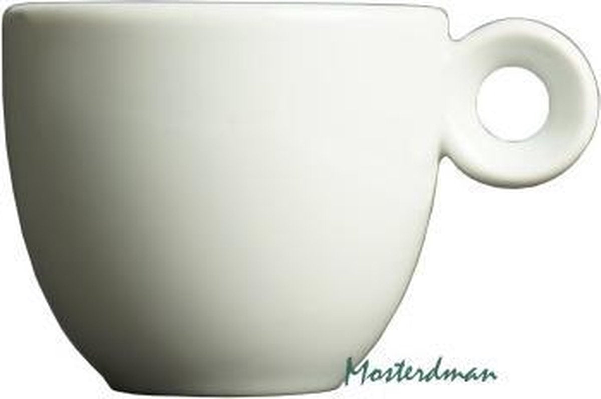 Mosterdman porselein - espresso 80ml - Kop - Wit
