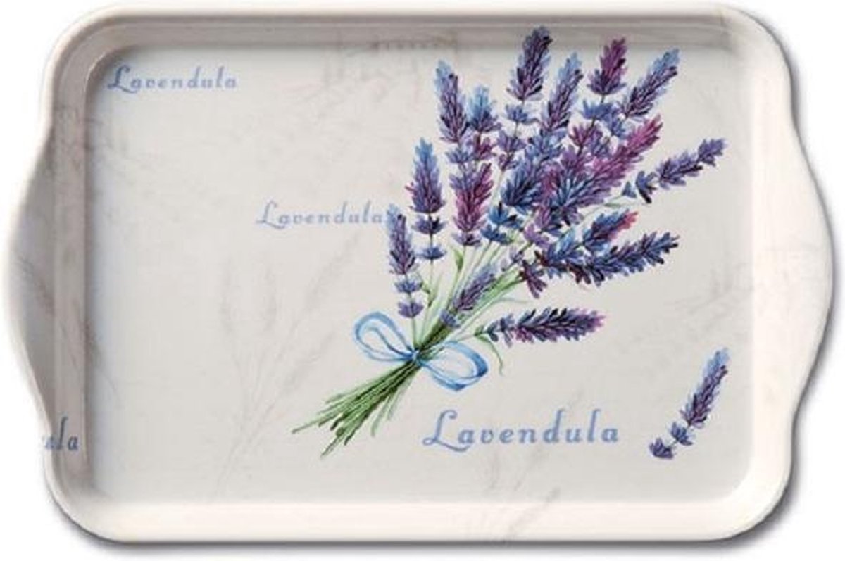 Tray Melamine 13X21cm Lavendula voor één kopje