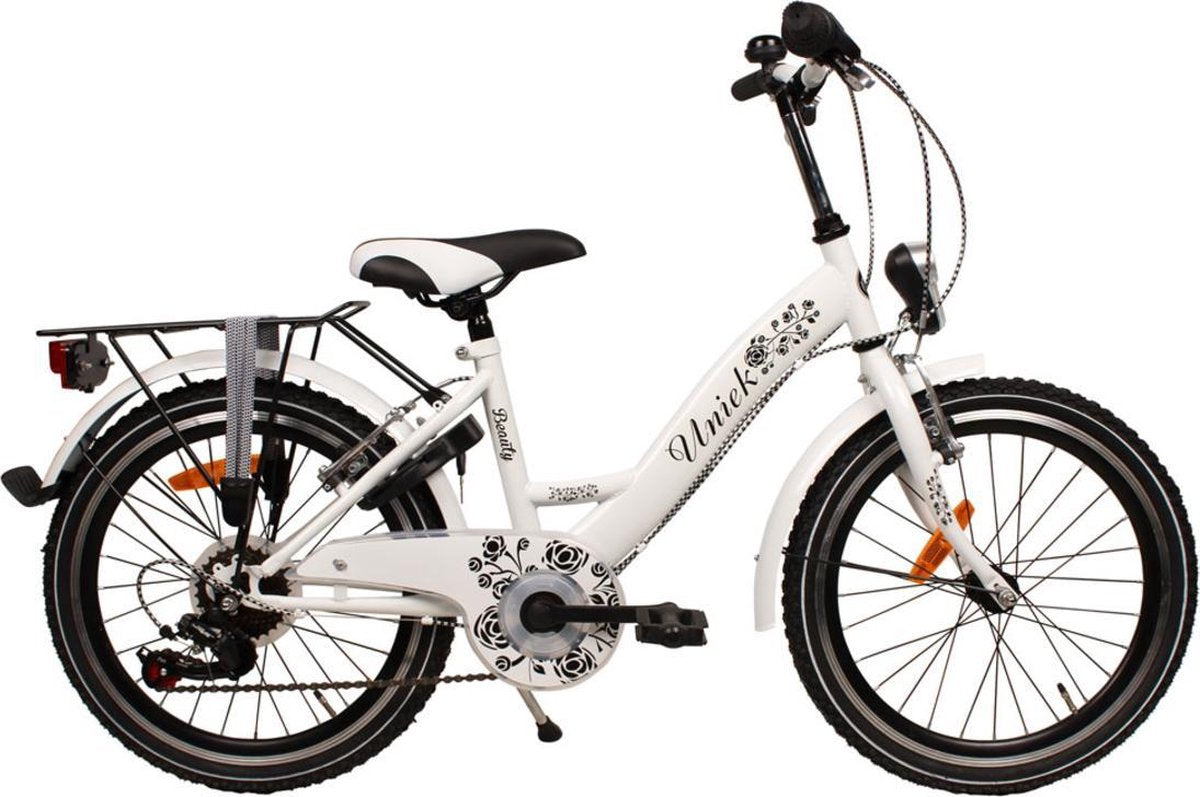Kinderfiets Uniek FunRide (V-Brake + V-Brake) M 20'' 7V Wit / Zwart