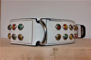 DOXTASY SILLY STONES WHITE HONDEN HALSBAND 65 CM X 5 CM