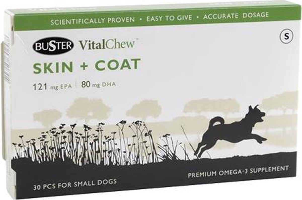 Buster VitalChew Skin & Coat - S - 30 stuks
