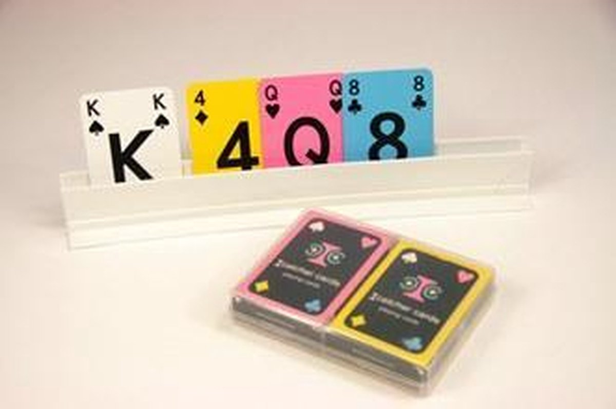 Speelkaarten met grote opdruk en kleurcode
