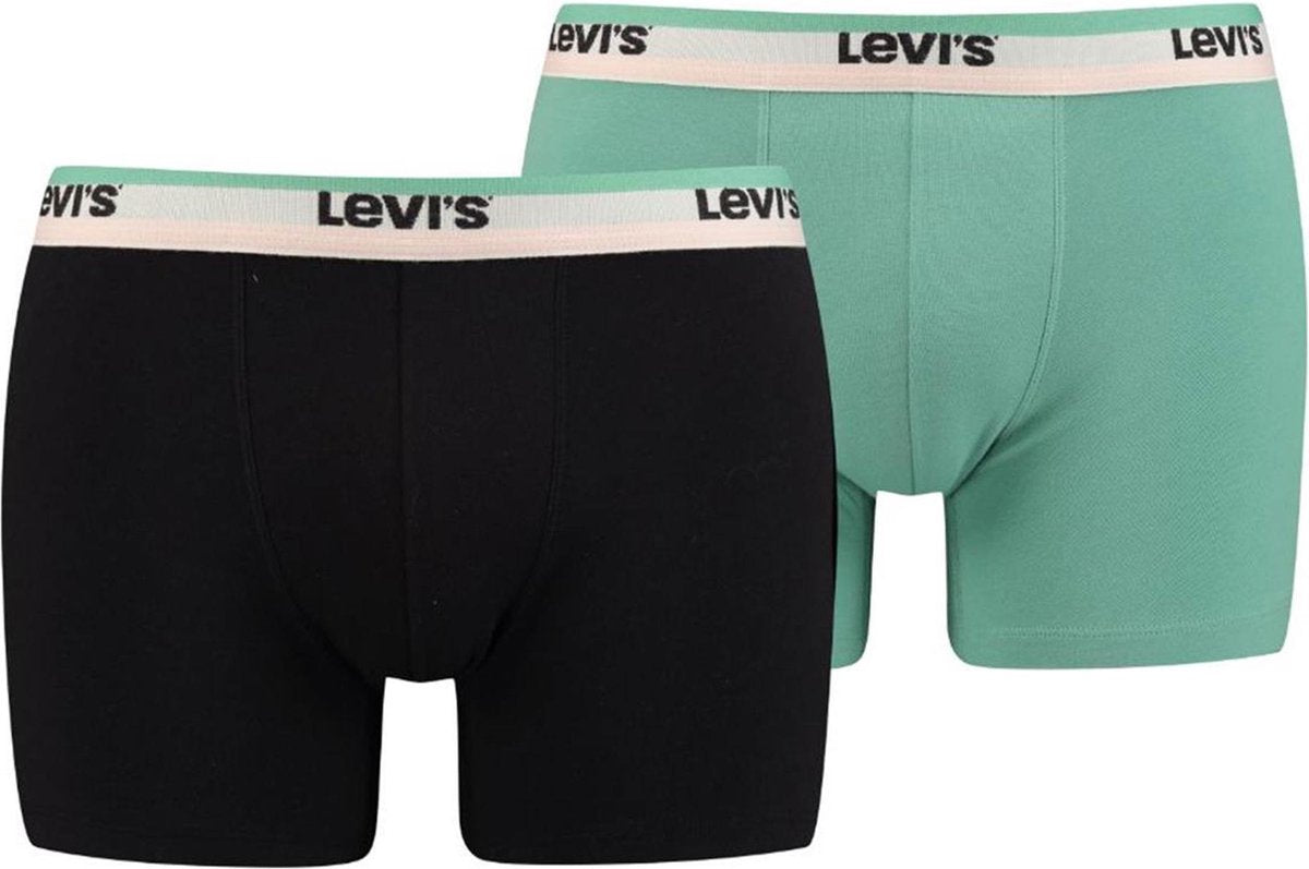 Levi Onderbroek - Mannen - mintgroen/zwart/wit