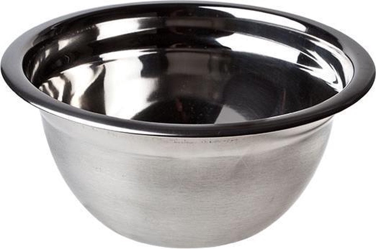 Mengkom Roestvrij Staal D18cm 0.5mmbinnenkant Blinkend/buitenkant Mat
