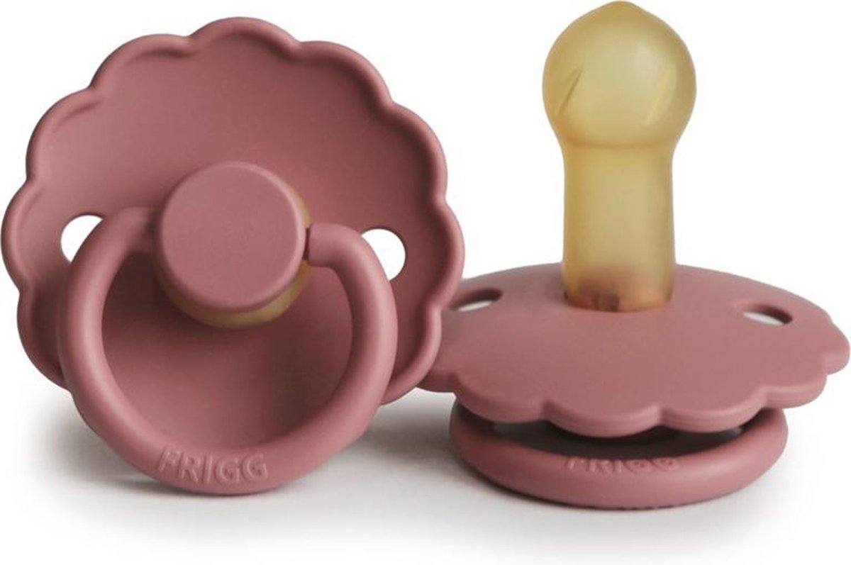 FRIGG | Fopspeen | Daisy | T2 | 6-18 maanden | Natuurrubber | Powder Blush