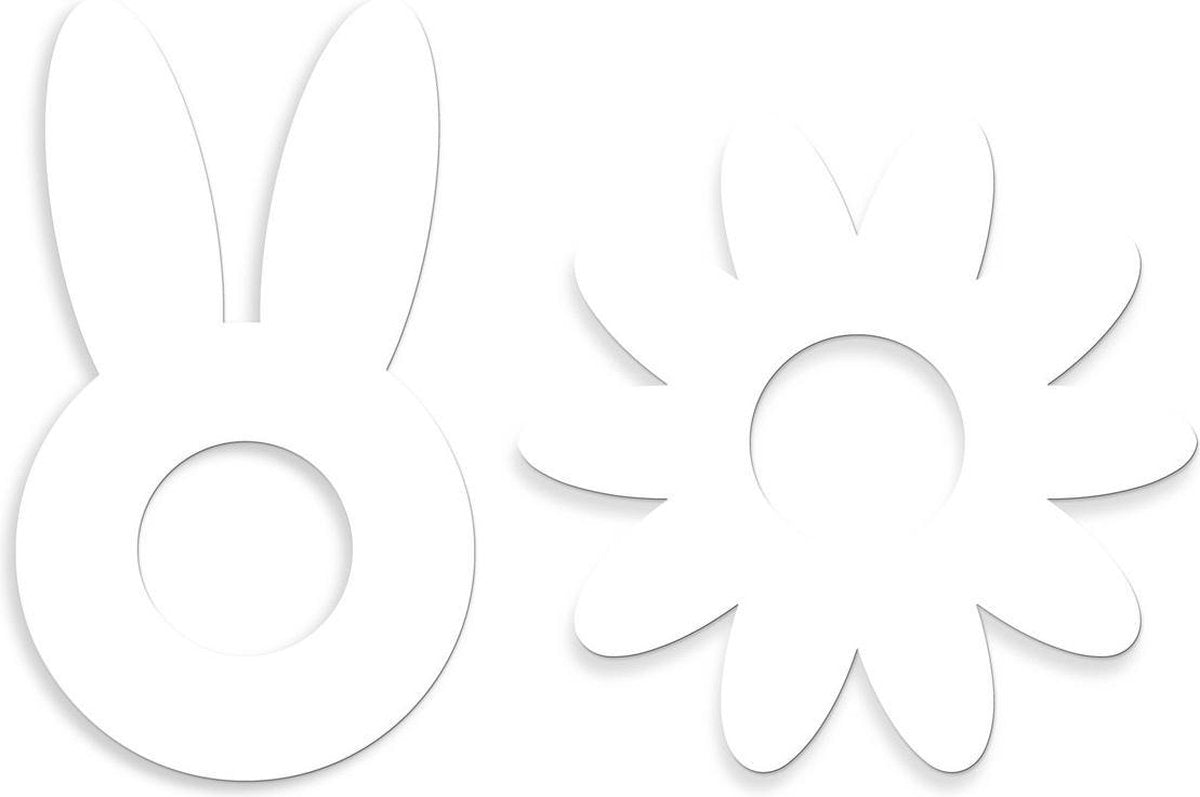 ScrapCooking - Cookie Cake Template - Bloem & Konijn - Set/2