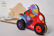 Ugears Modelbouw Kleurenmodel Racemotor - Hout