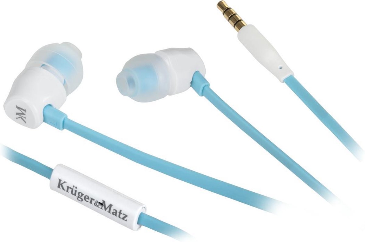 Krüger & Matz KMD10B - Eigentijdse siliconen in-ear oordopjes - blauw