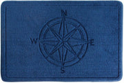 Deurmat navy blue met Kompas - 40x60 cm