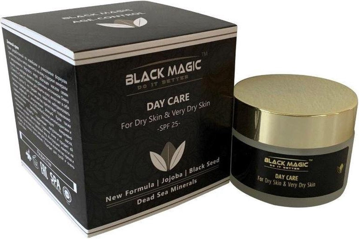 Dode Zee producten Luxe hydraterende dagcreme voor zeer droge huid met Dode Zeezout mineralen Black Magic 50 ml