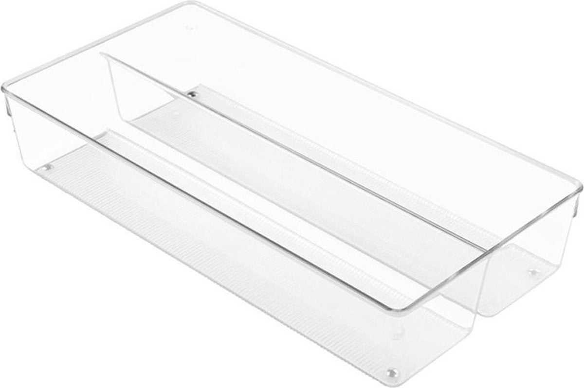 Ladebakjes transparant 8 cm hoog iDesign - Linus
