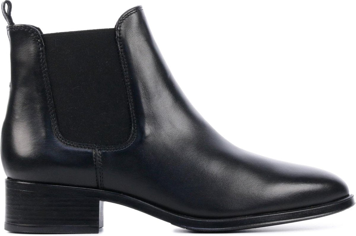 Mace Vrouwen Leer  Chelsea boots / Laarzen / Damesschoenen M1002 - Zwart - maat 37