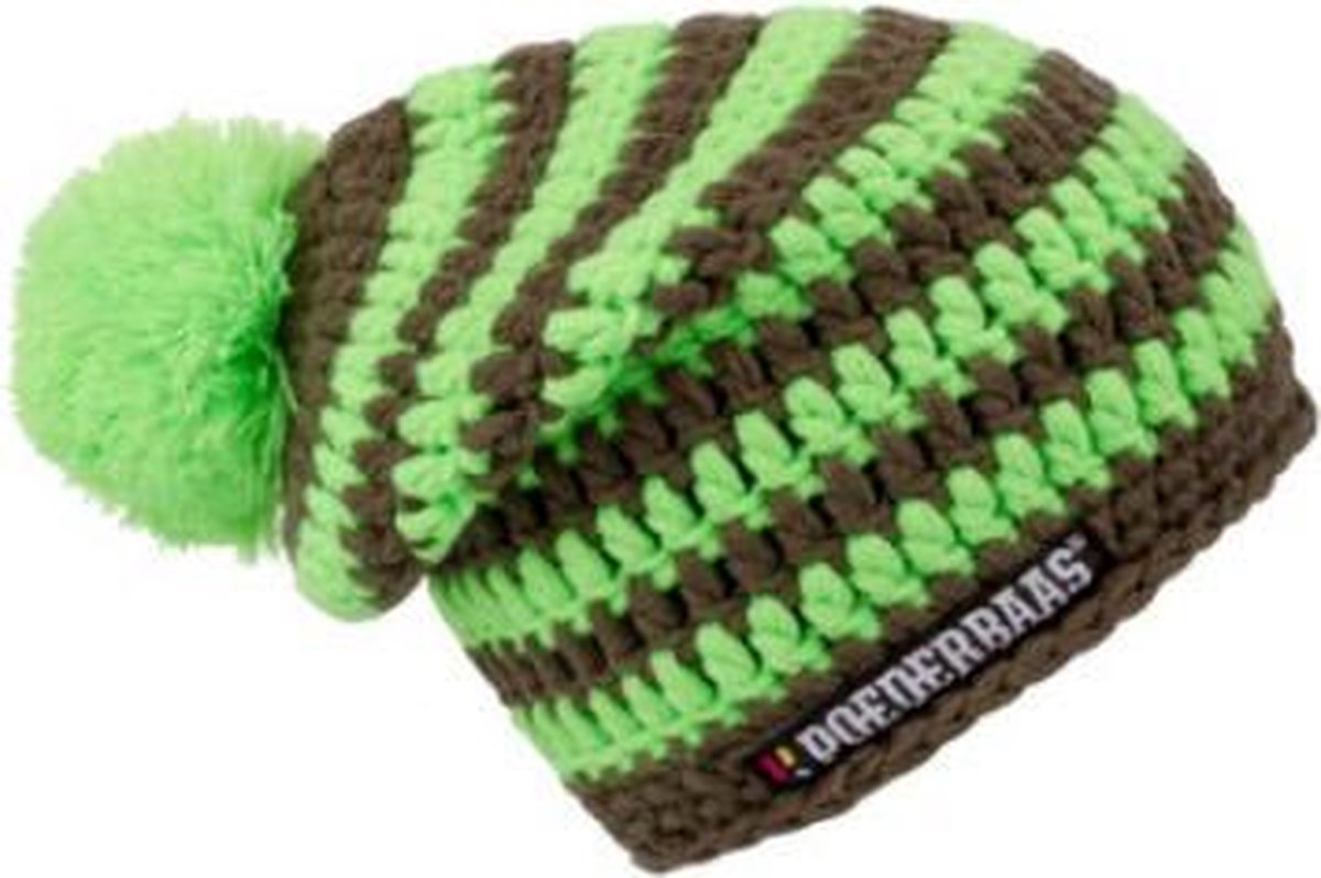 Poederbaas Large Beanie Muts Wintermuts - Groen