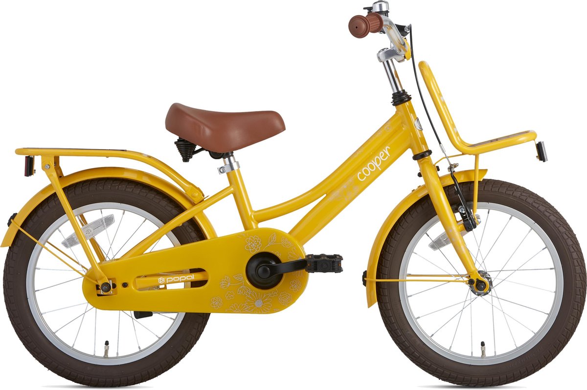 SuperSuper Cooper Bamboo Meisjesfiets 16 inch - Geel