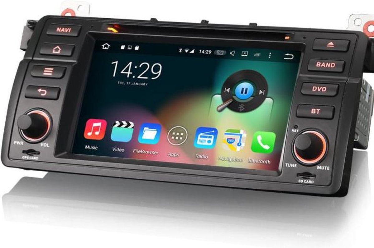 BMW 3 serie E46 M3 1998 t/m 2006 Navigatie met Bluetooth Autoradio Aux en USB – Rover 75 - Android – Met Camera