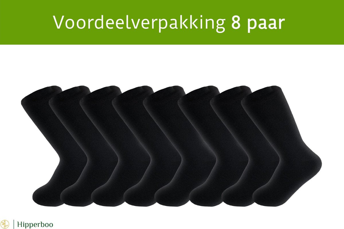 Hipperboo® - Bamboo Classics - Bamboe Sokken - 8 paar - Maat 36-41 - Unisex