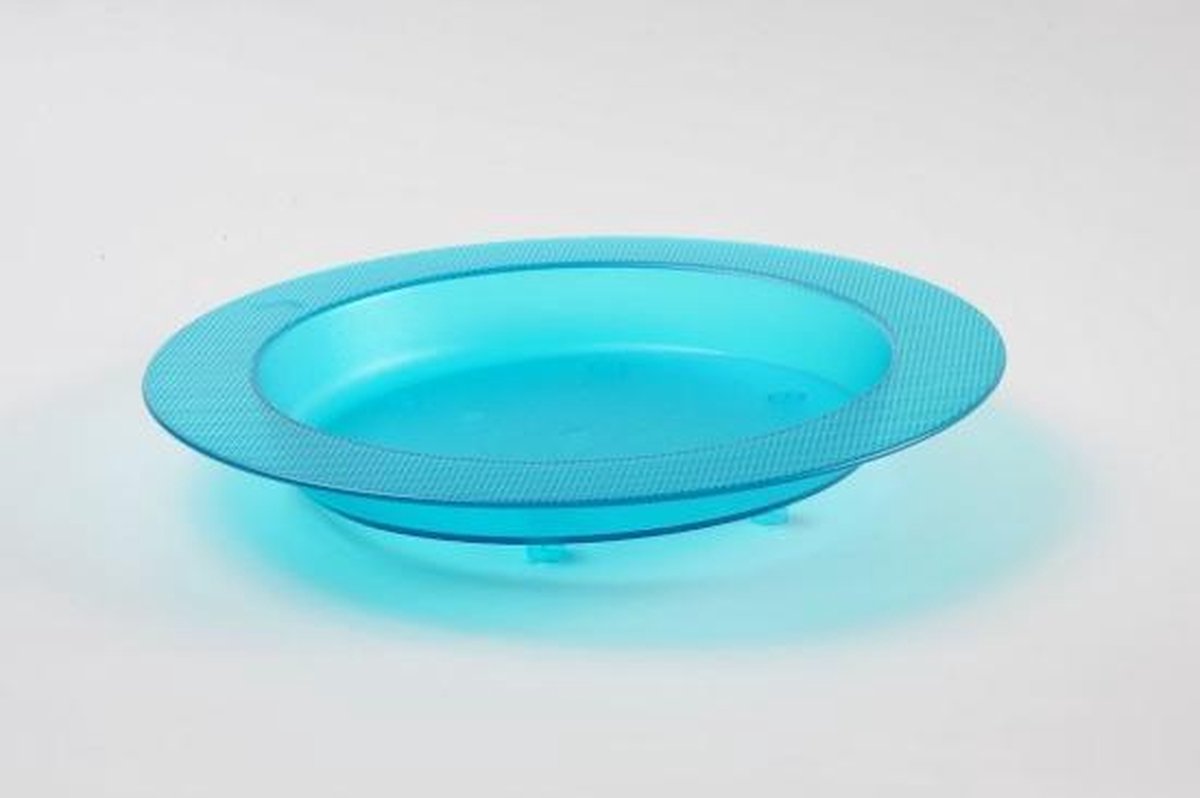 Bord met Schuine Bodem Blauw