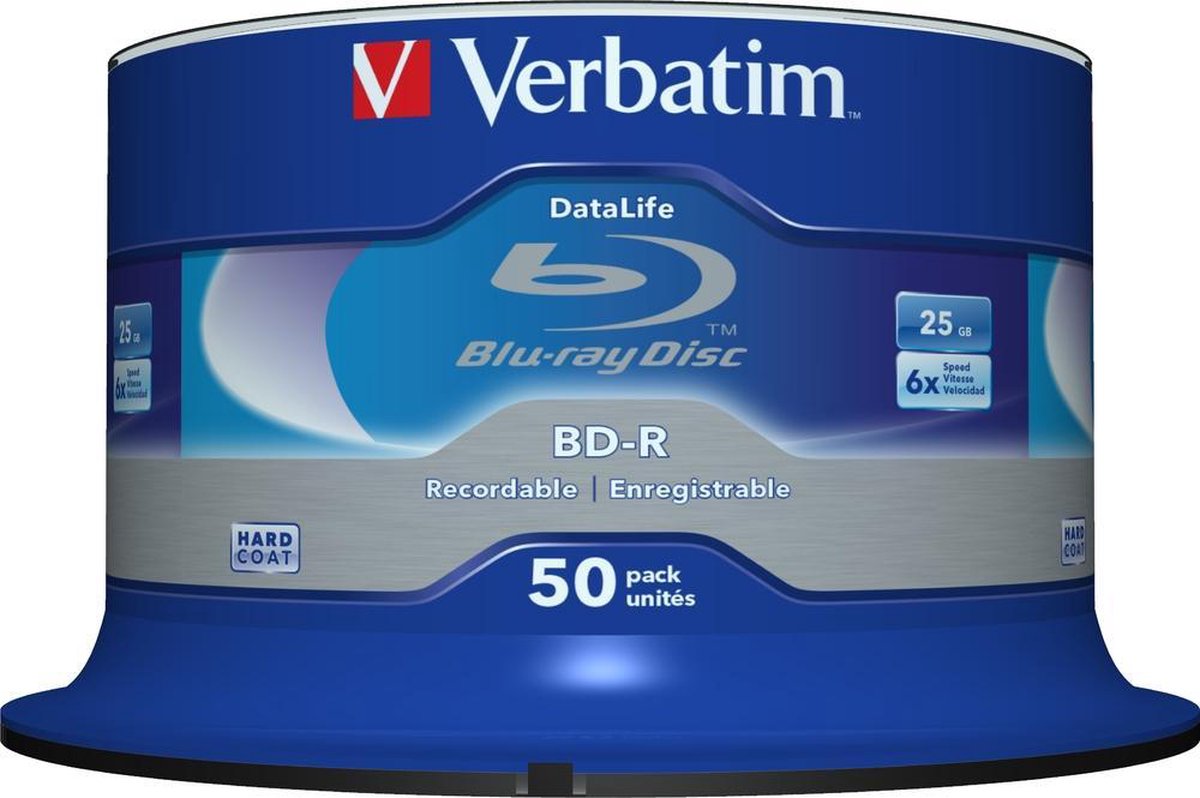 BD-R SL Datalife 25GB 6x 50 Pack Spindle