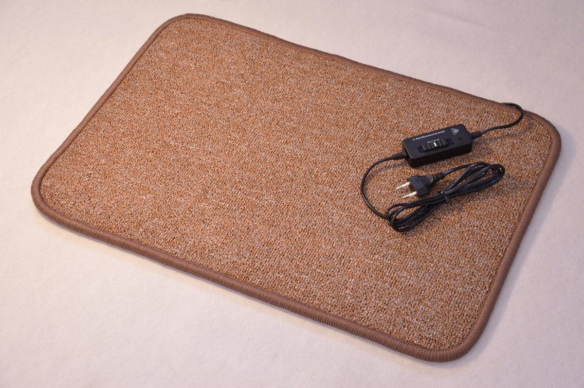 RAK Verwarmde voetenmat 60 x 90 cm  cognac met schuifdimmer