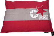 Lex & Max Band Ster - Losse hoes voor hondenkussen - Rechthoek - Rood - 100x70cm