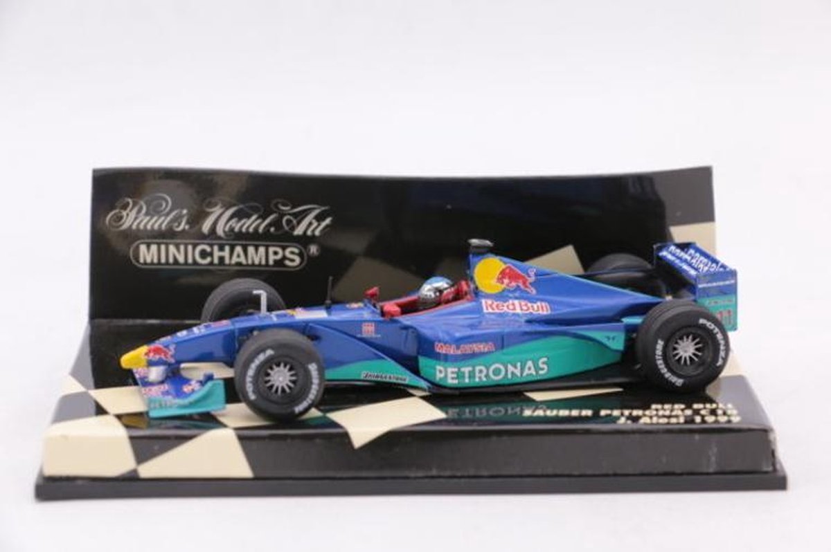 Red Bull Sauber Petronas C18 J. Alesi 1999 (Blauw) (12 cm) 1/43 MiniChamps  - Modelauto - Schaalmodel - Model auto - Miniatuurautos - Miniatuur auto
