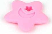 Bijtketting ster en maan roze