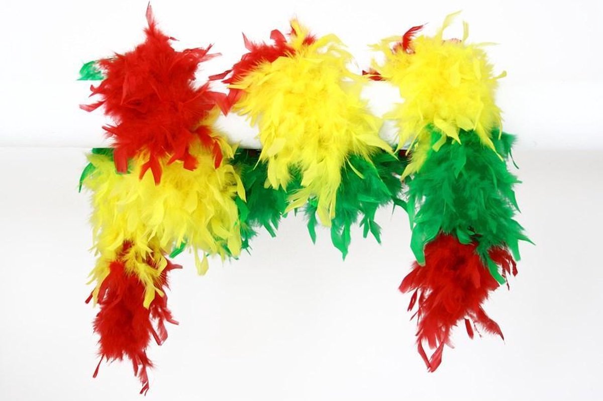 Boa meerkleurig rood/geel/groen 180cm 65gram