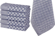 Homéé® Blokdoeken Theedoeken Grubentücher | Geschirrtücher blauw / wit - 52x72 cm - set van 6 stuks