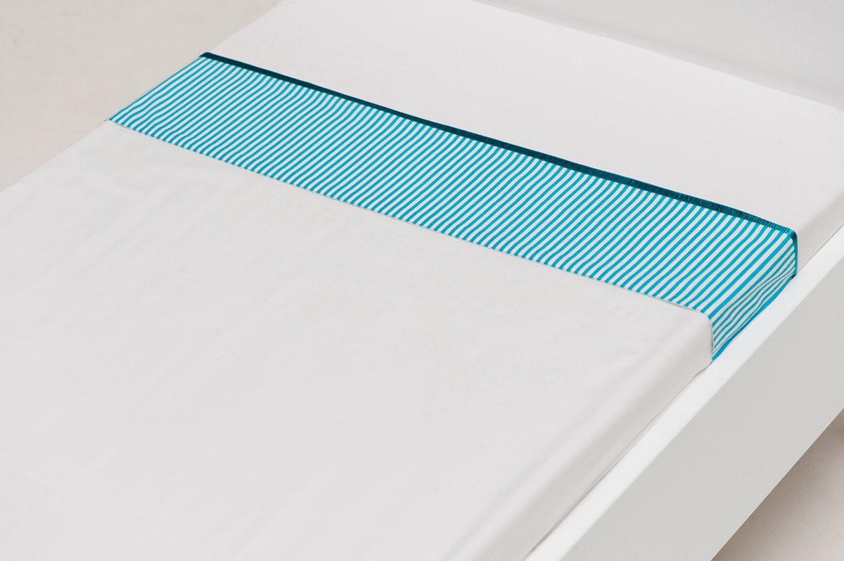 Briljant Baby Jenny - Katoen - Kinderlaken - Ledikant - 100x150 cm - Aqua