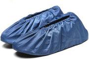 2 Paar perfecte ESD overschoenen / schoenovertrek  maat 37-42 Blauw met streepje met antislip  herbruikbaar wasbaar