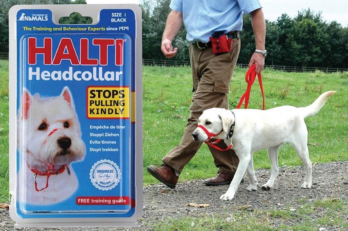 Halti anti-trek halsband nr. 1 - Zwart -bv voor jack russel
