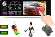 TechU™ T40 Autoradio 1 Din 4.1inch + Afstandsbediening en Stuurwielbediening – Bluetooth – USB – AUX – SD – FM radio –  Handsfree bellen – Autoradio met scherm – Stembediening