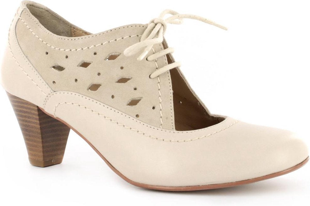 Kickers - Kick D.Modisch Met V Line 17-4 - Gesloten Schoenen - Dames - Beige - Beige/Off White