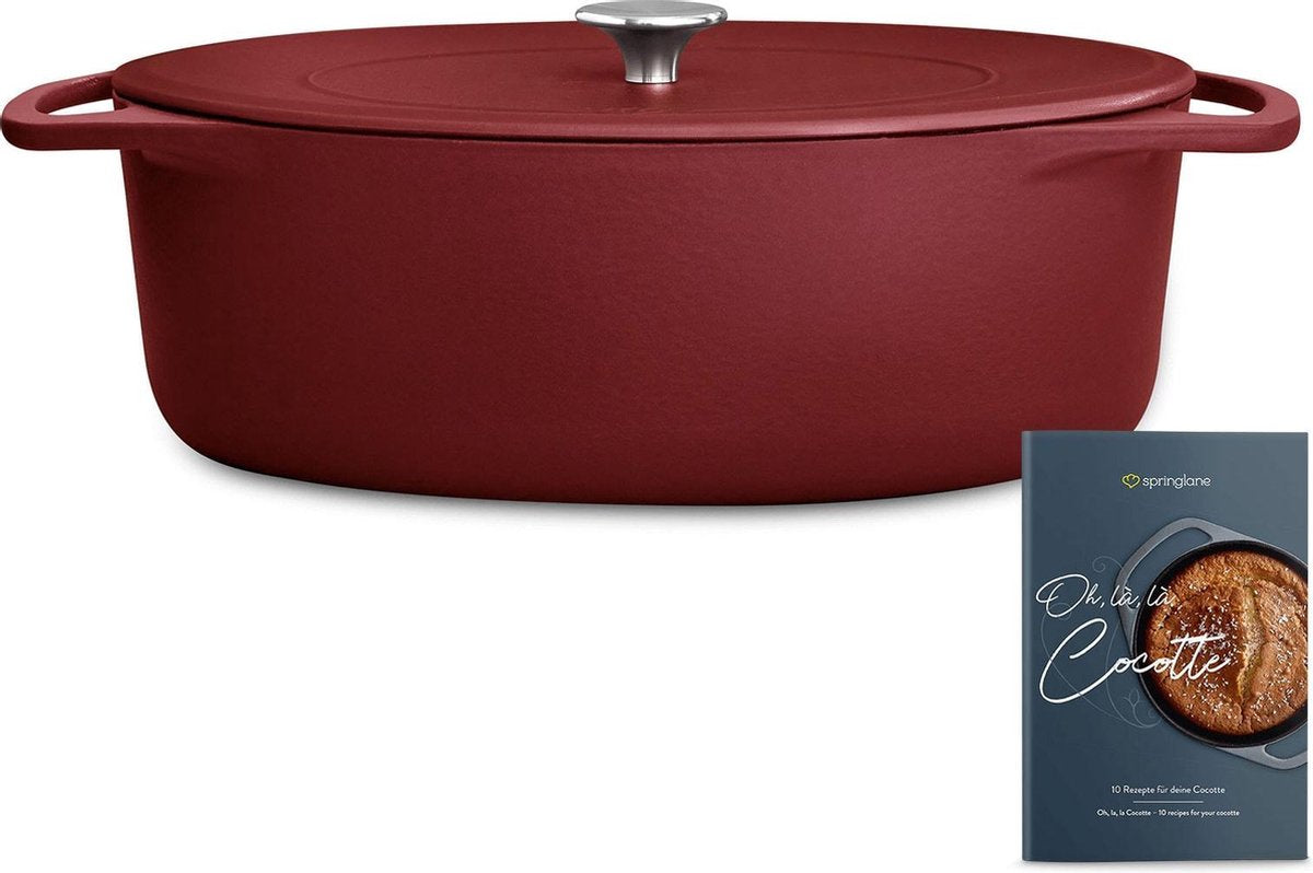 Cocotte met deksel Clara - Braadpan Gietijzer - Rood