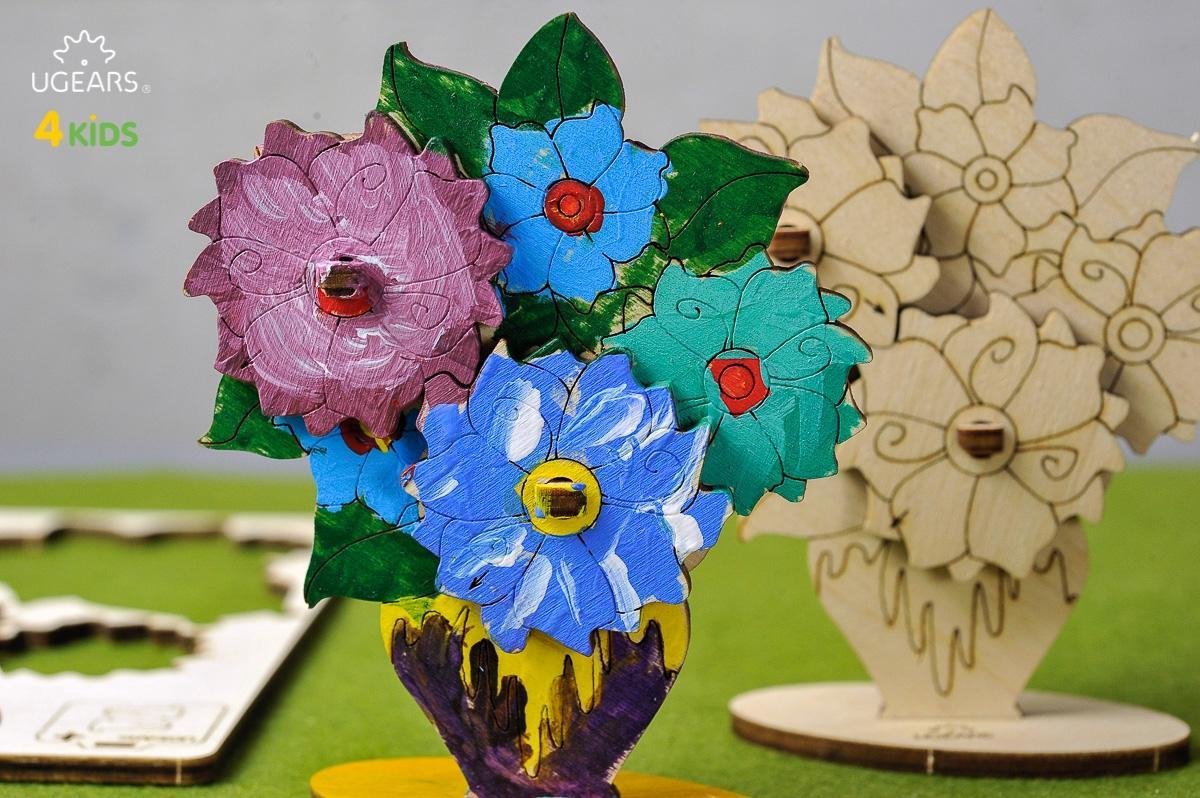 Ugears Modelbouw Kleurenmodel Boeket - Hout