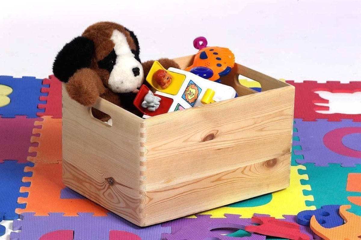 Houten opbergbox den 40x30x24H cm