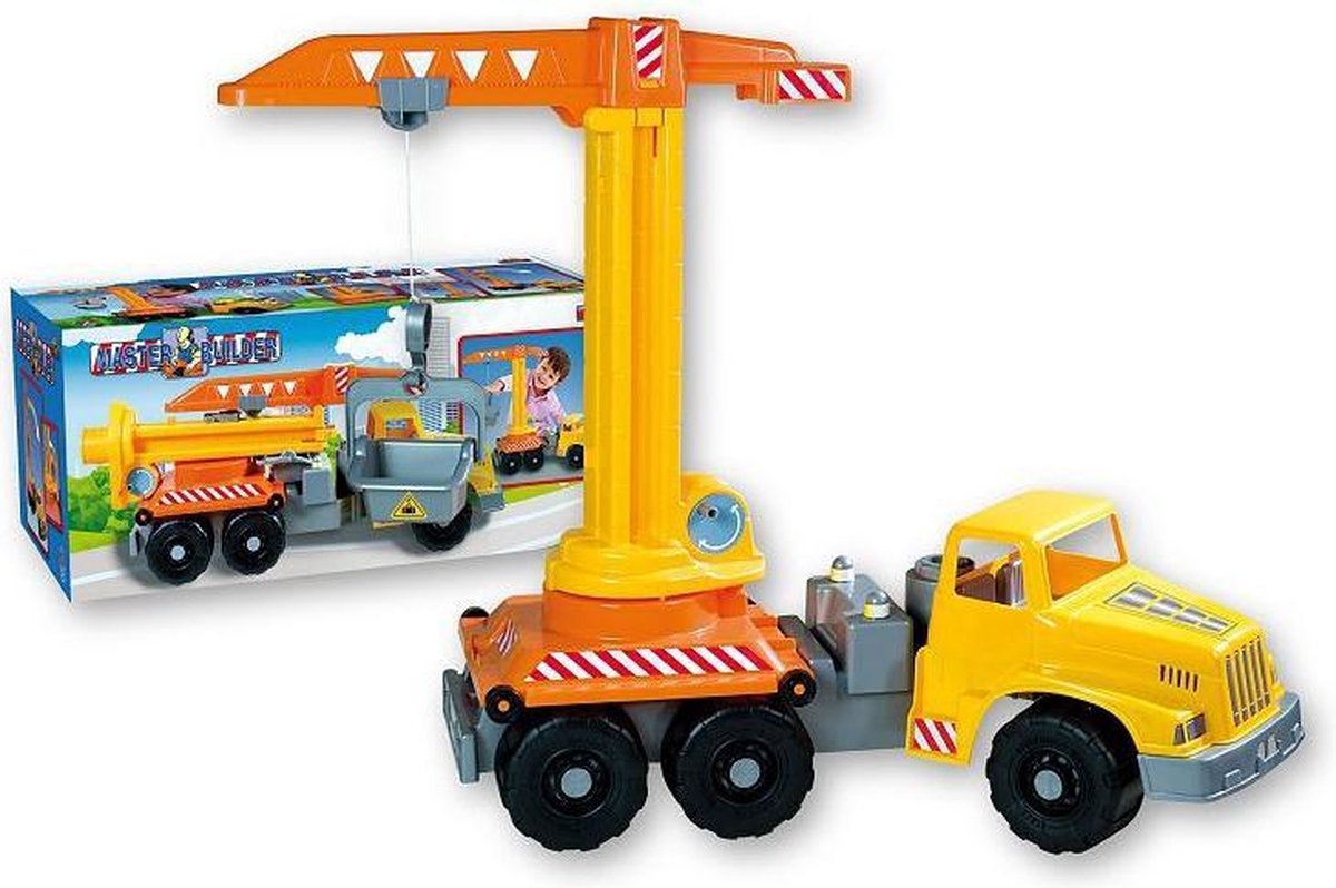 Mega Kraanwagen - Zandbak Speelgoed Vrachtwagen Hijskraan